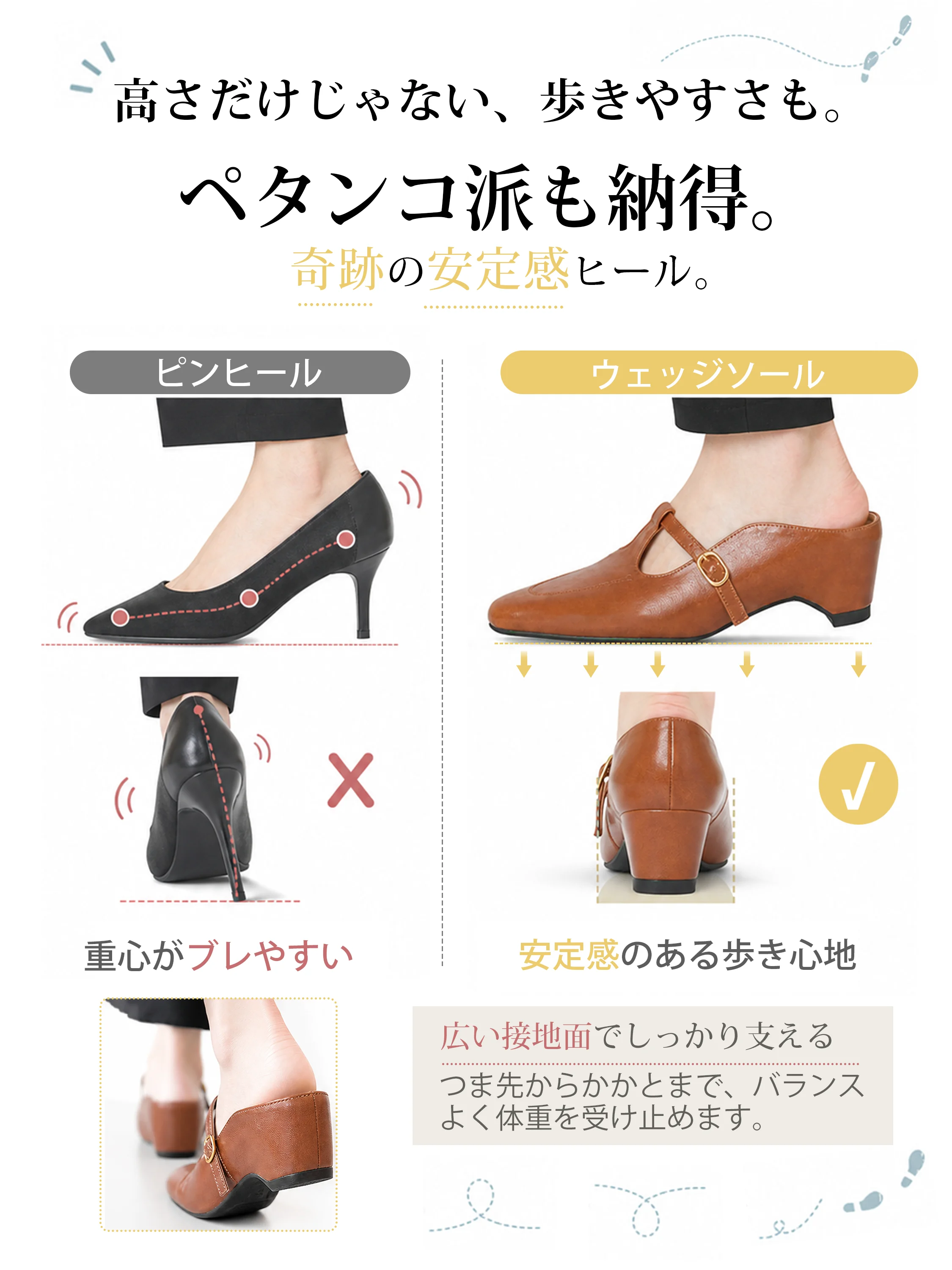 KENPOGEN Tストラップミュール レディース 5cmインヒール スクエアトゥ｜ペタンコ派も履きやすいローヒールミュール比較