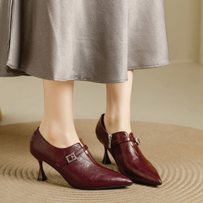 Vカット ハイヒールパンプス