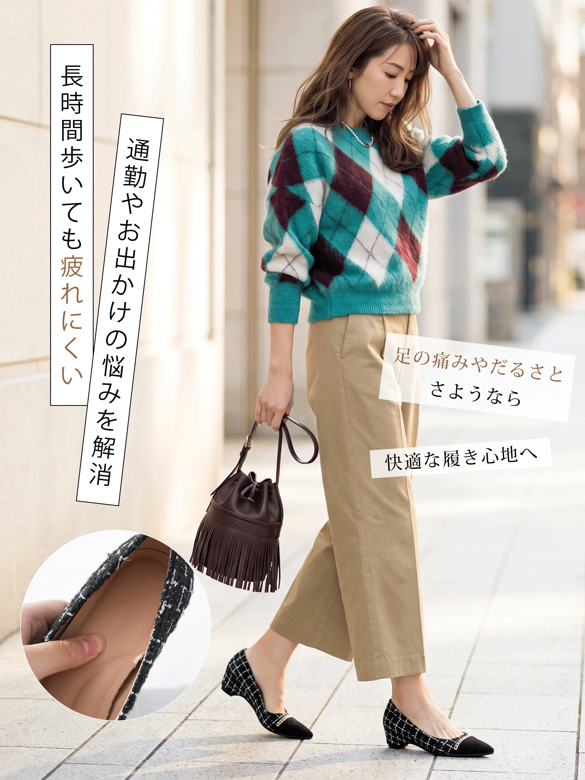 KENPOGENの上品素材レディースパンプスを正面から見せた、秋冬におすすめのレディースブーツ。