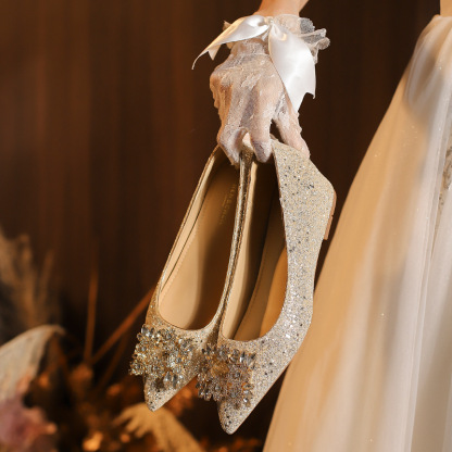 スクエアバックル3cm美脚パンプス