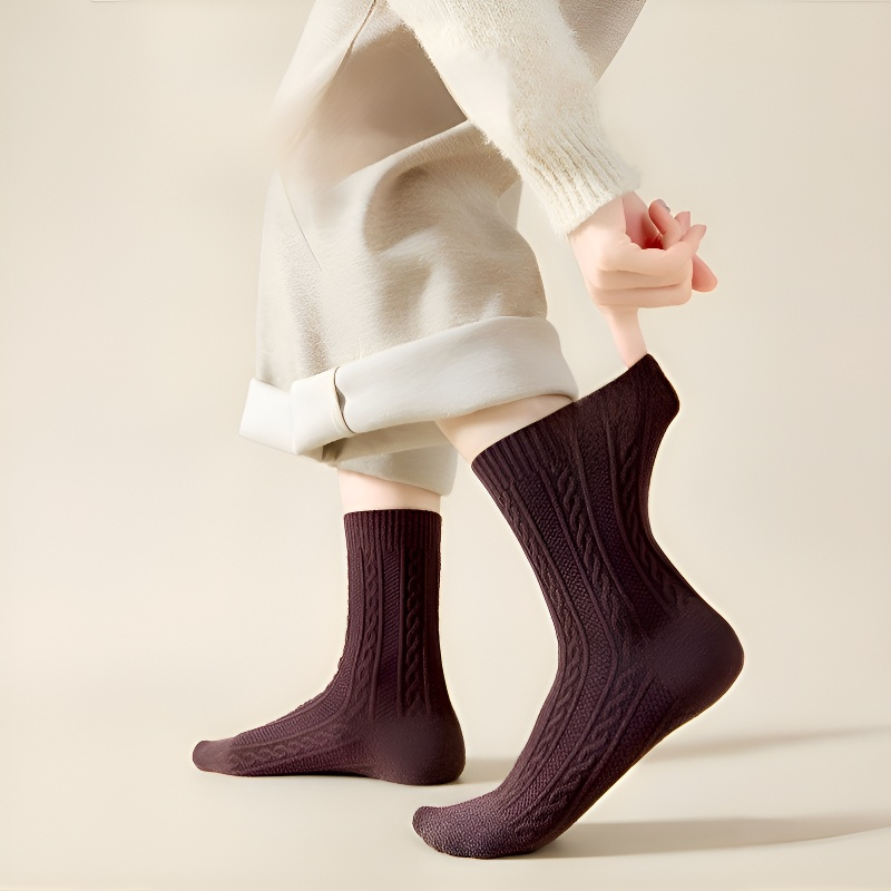 リブクルーウールソックス