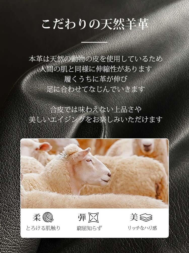 KENPOGEN 羊革パンプス スクエアトゥシューズ 5.5cmUP リボン チャンキーヒール 履きやすい 通勤