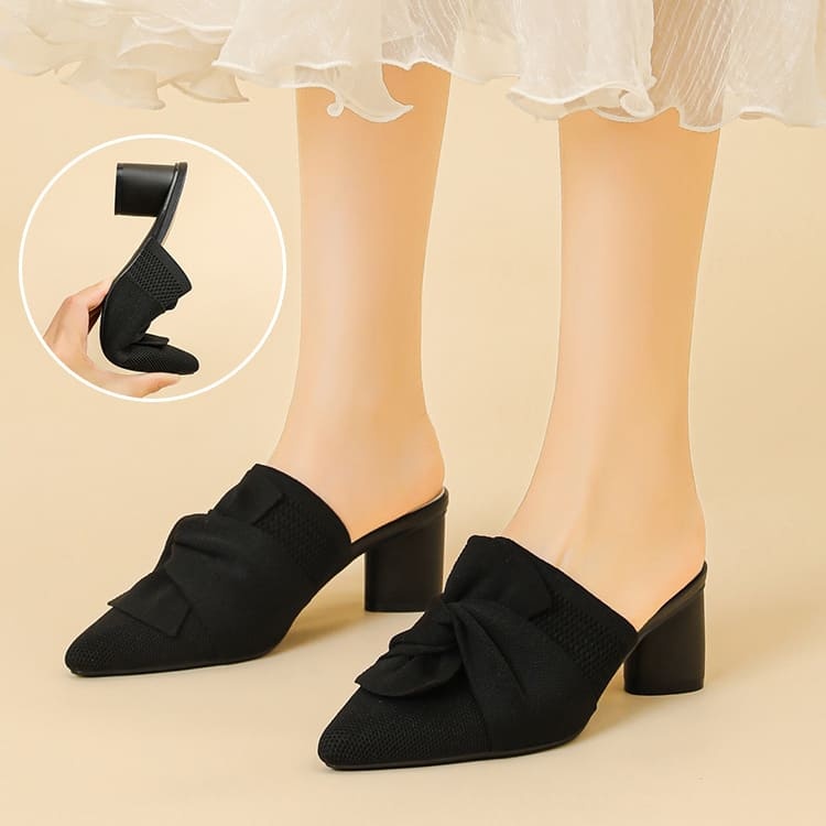 リボンモチーフ 5cm美脚ミュール