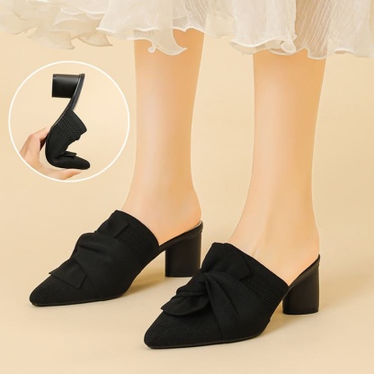 リボンモチーフ 5cm美脚ミュール