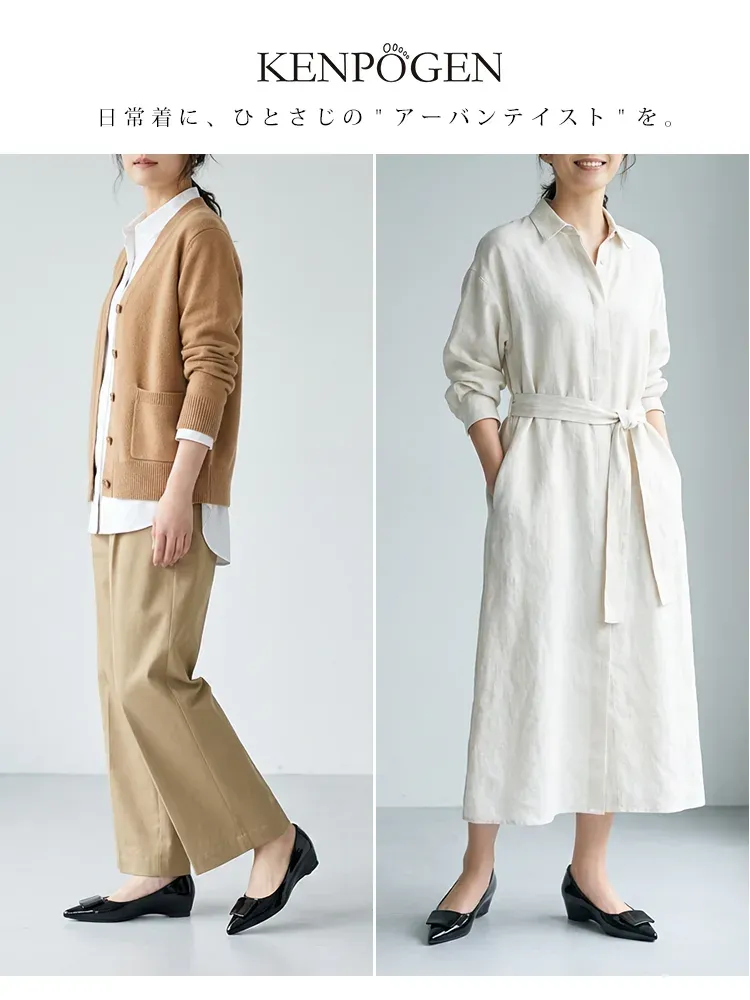 【上品な艶めき】KENPOGEN エナメルパンプス ポインテッドトゥ インヒール 4cmUP 痛くない 走れる 晴雨兼用 通勤 オフィス