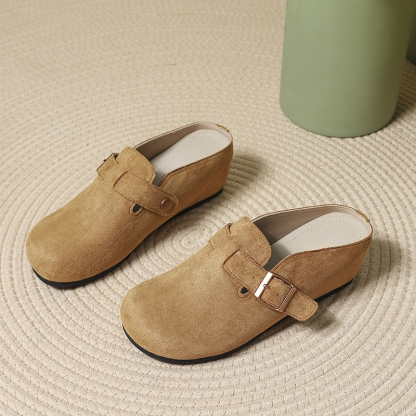 スエード調サボサンダル