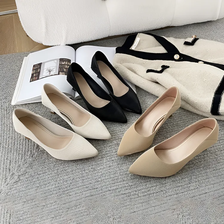 KENPOGEN 幅広ポインテッドトゥパンプス ピンヒール 幅広4E ゆったり 5.5cmUP 歩きやすい フォーマル