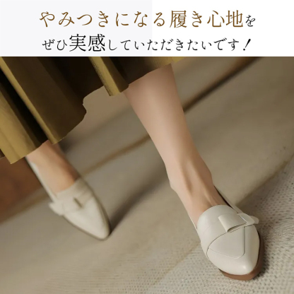 KENPOGEN ポインテッドトゥパンプス シープレザー ハンドメイド ベルト付き 4cmUP 歩きやすい 通勤