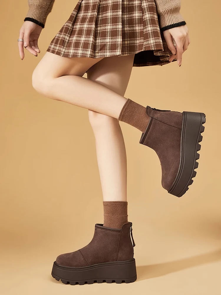 KENPOGEN  あったか 厚底ムートンブーツ