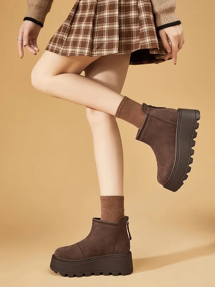 KENPOGEN  あったか 厚底ムートンブーツ