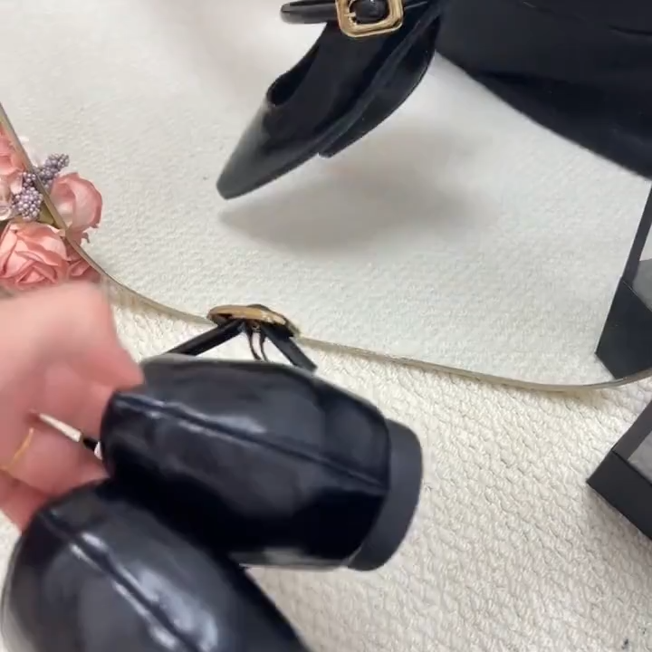 KENPOGEN メリージェーン靴 ポインテッドトゥパンプス インヒール 5cmUP 歩きやすい 通勤