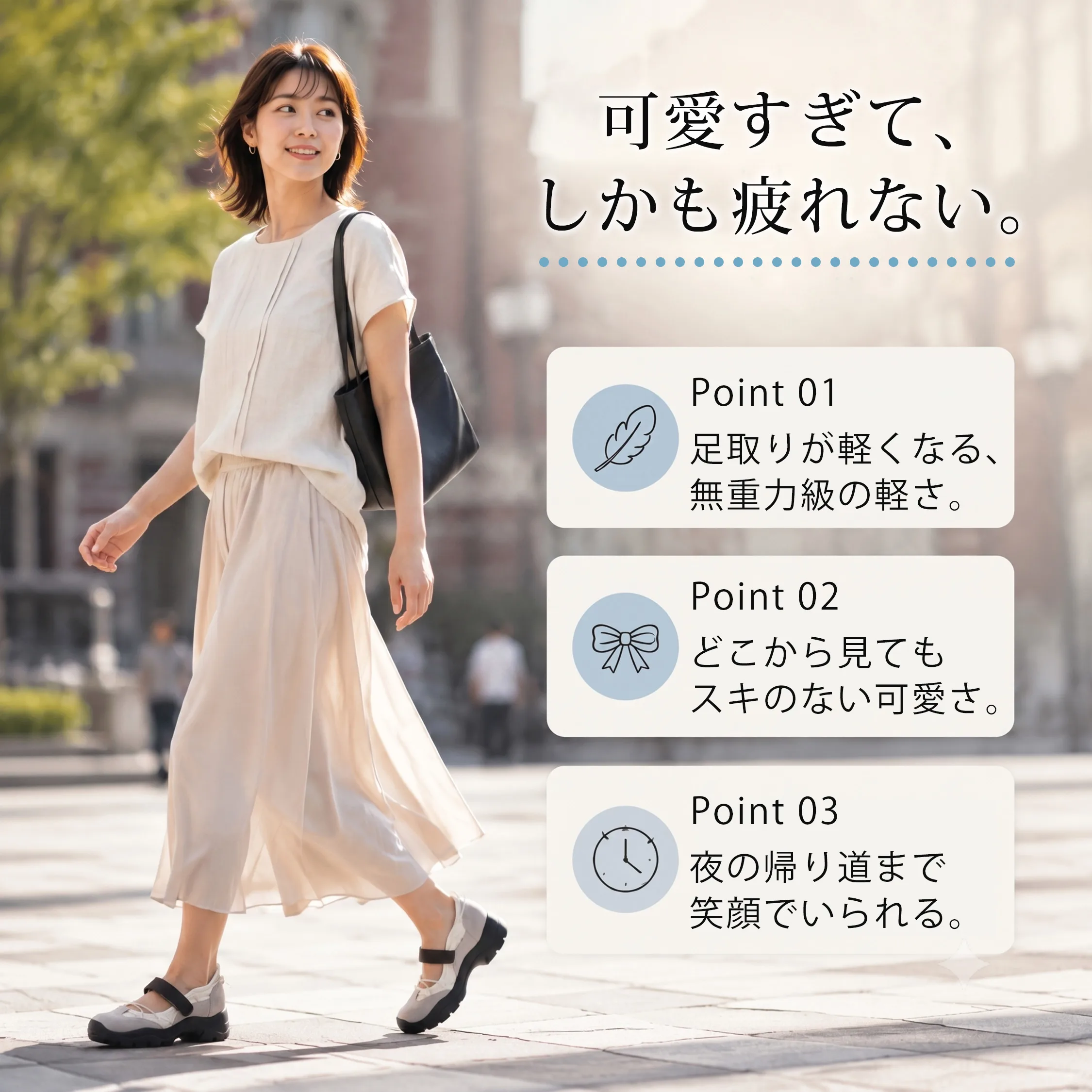 4cm美脚スポーティメリージェーン