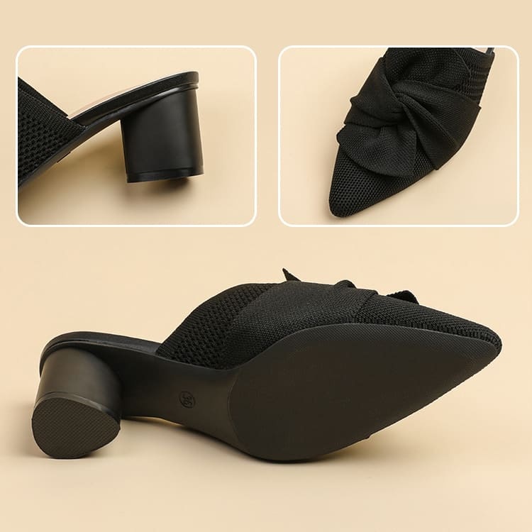 リボンモチーフ 5cm美脚ミュール