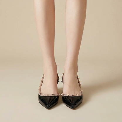 スタッズライン 4cm美脚パンプス