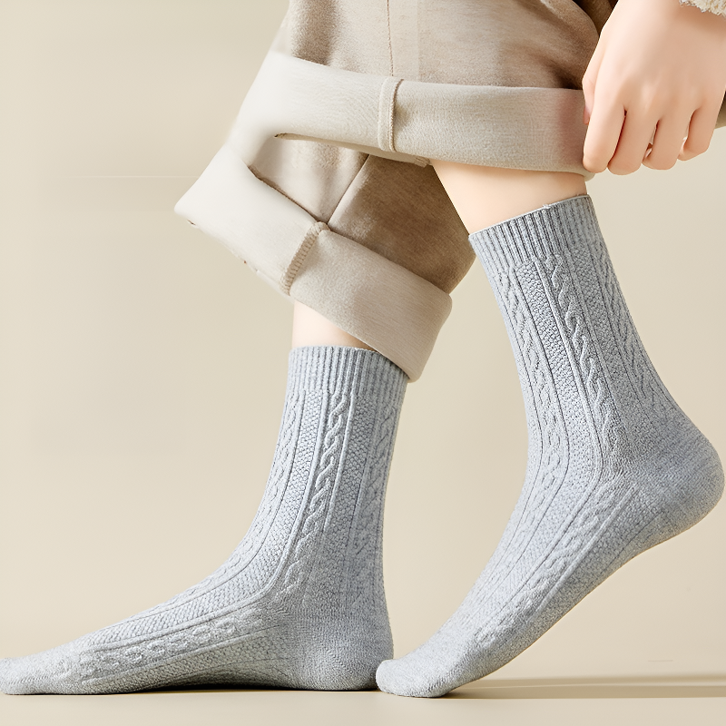 リブクルーウールソックス