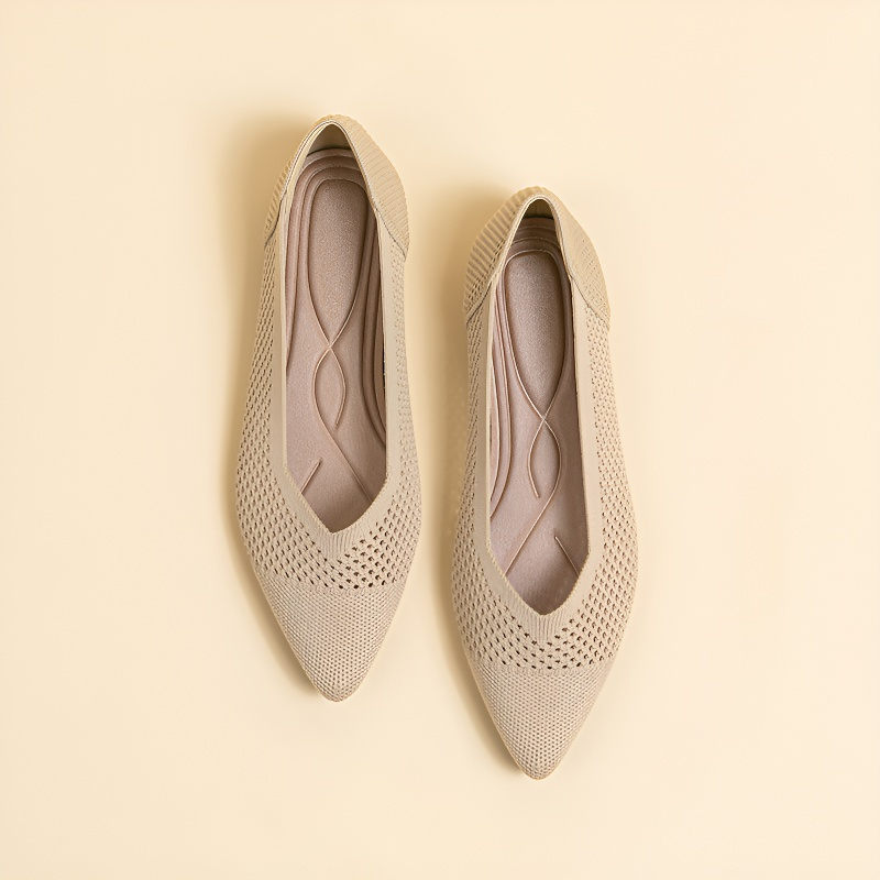 メッシュ ニットパンプス