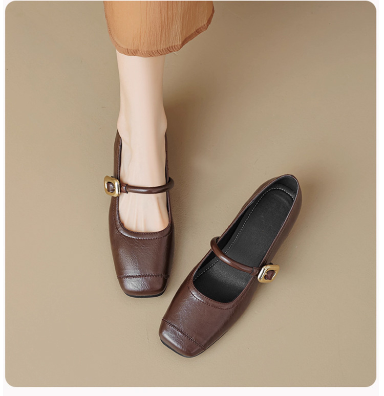 小さいサイズ インヒールパンプス 本革 5cmスタイルUP 通勤オフィス　ブラウン