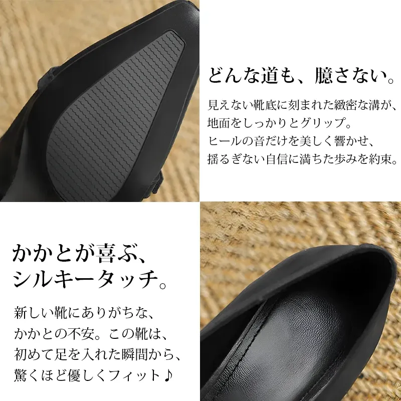 KENPOGEN バックルローファー 牛革 手作り 5cmUP スクエアトゥ 柔らかい 疲れにくい 通勤
