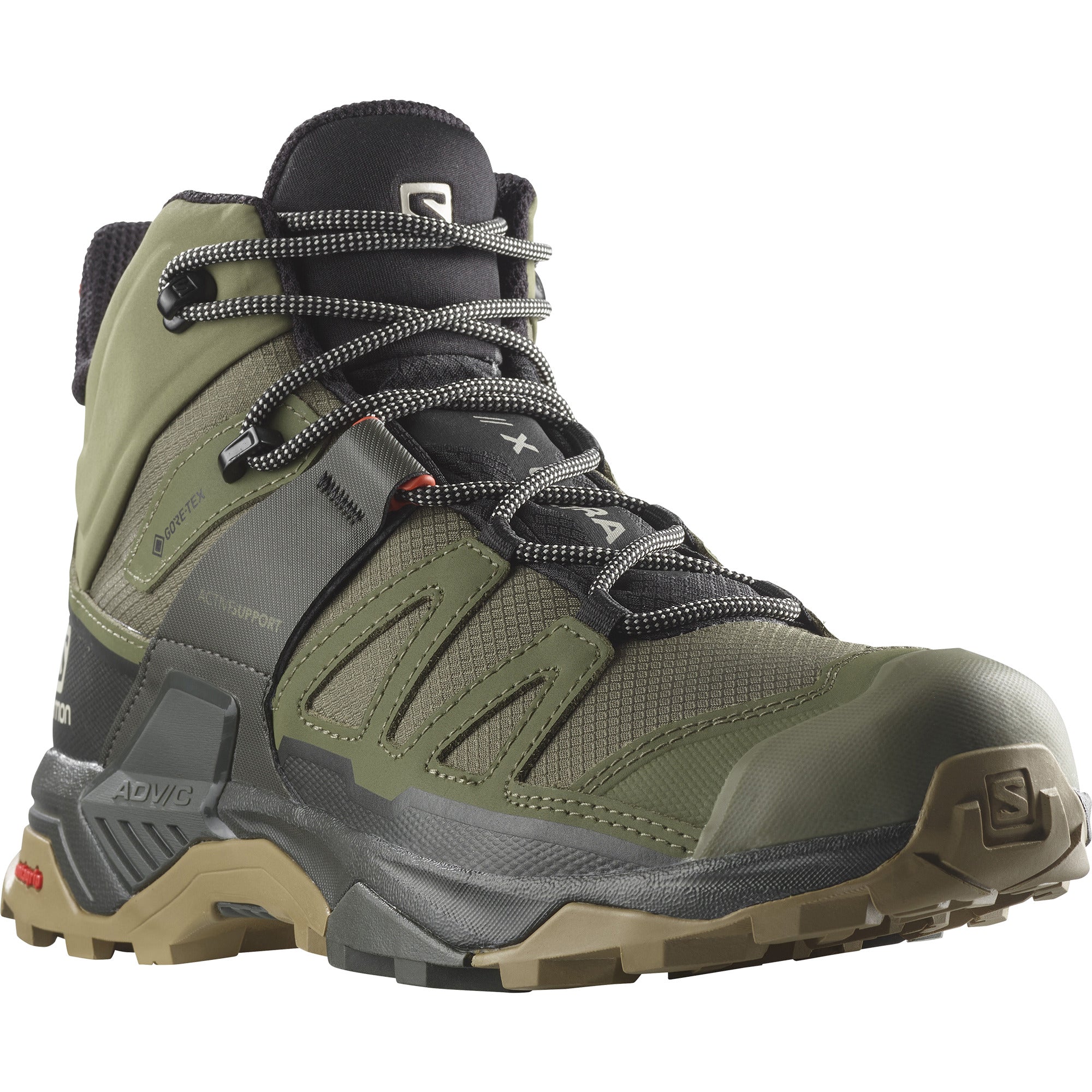 X ULTRA 4 MID GTX Women Outdoor Shoes in Magnet / Black / Zen Blue