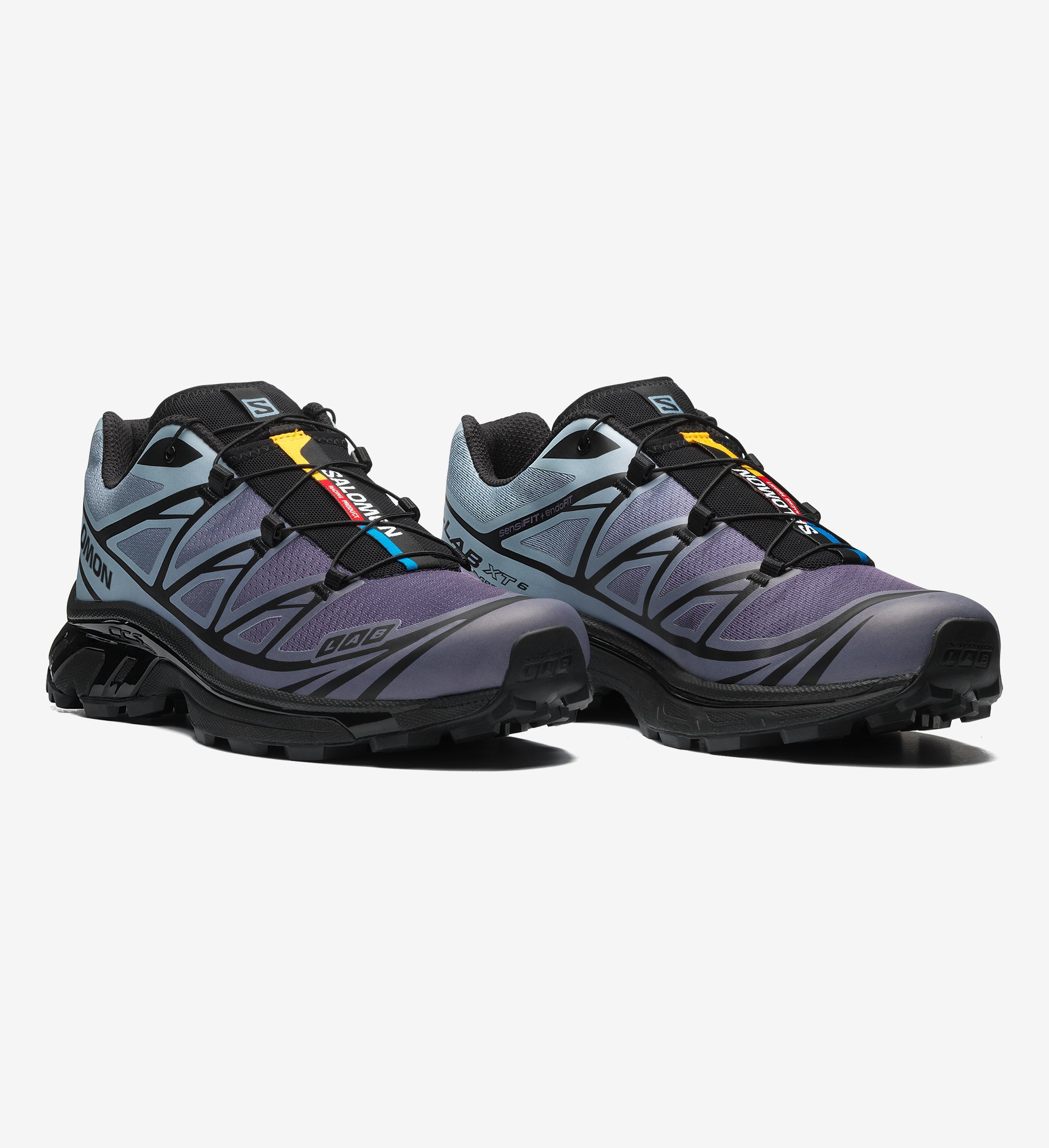 靴 salomon xt-6 CHOROMATIC XT-6 CHROMATIC Unisex Sportstyle Shoes in Black / Blue Fog / Cadet