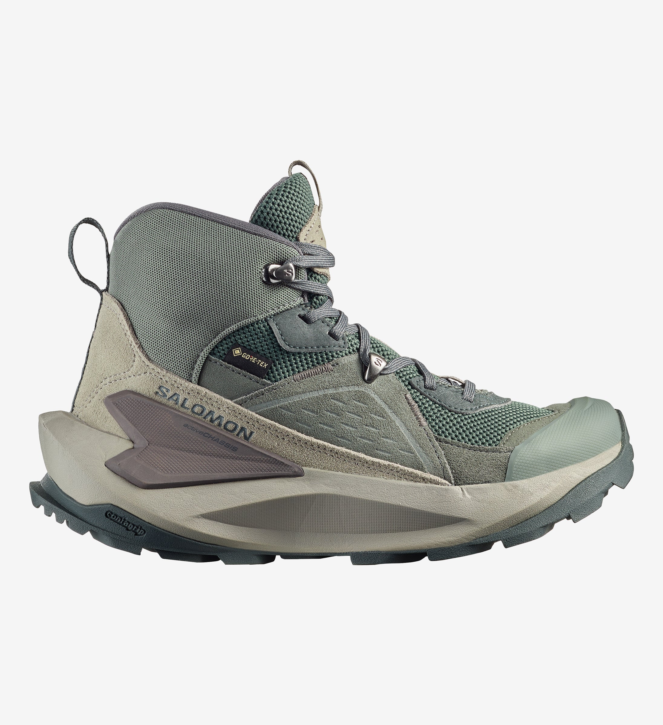 X ULTRA 4 MID GTX Women Outdoor Shoes in Magnet / Black / Zen Blue