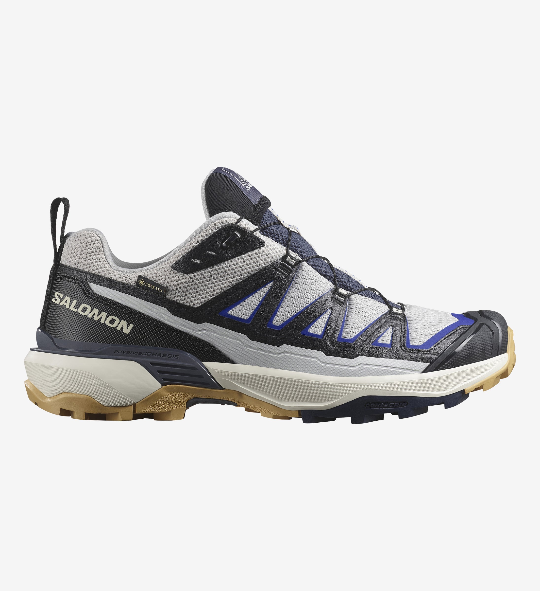 X ULTRA 360 EDGE GTX Men Hiking Shoes Gray Violet Black Surf The Web