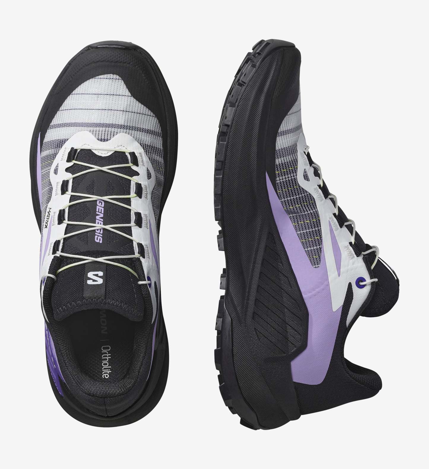 SALOMON GENESIS Women Trail Running Shoes in Black/White/Liberty