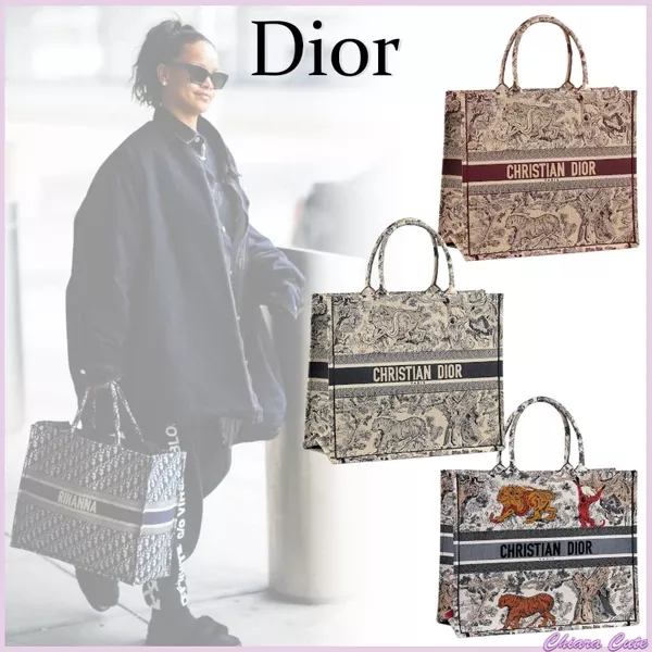 【Dior】ディオールロゴ アニマル 刺繍 バッグ トート 選べる2色