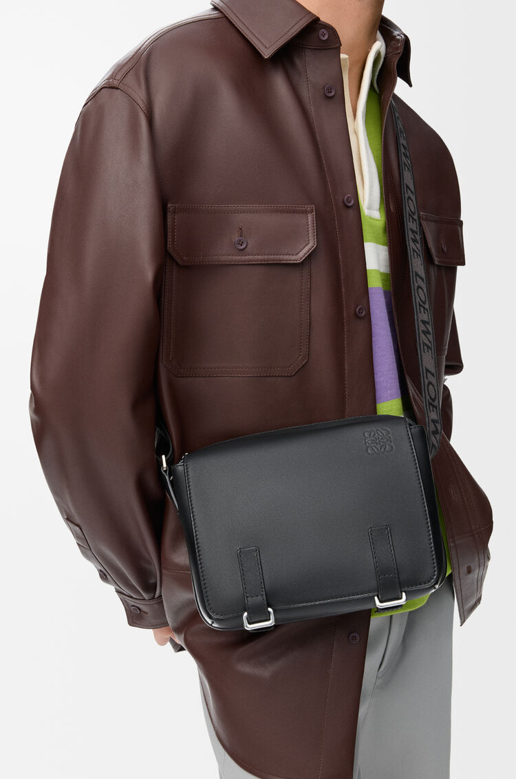 LOEWE XS Military messenger bag in soft grained calfskin Black