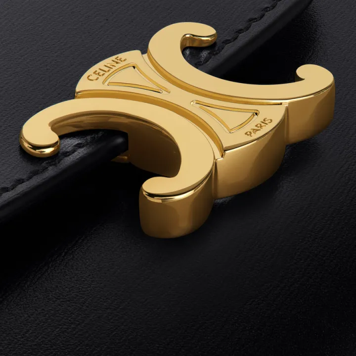 スモールウォレット トリオンフ / シャイニーカーフスキン ブラック