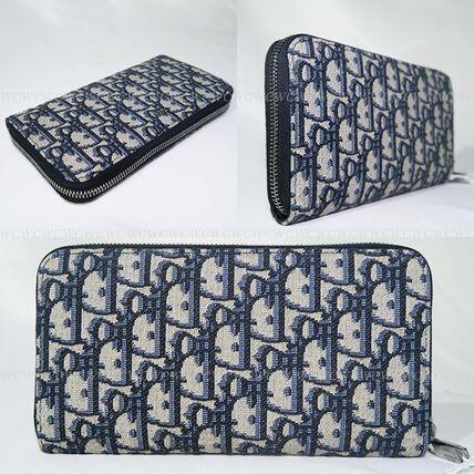 すぐ届く∞Dior国内発■ディオールオブリークジャカード 長財布