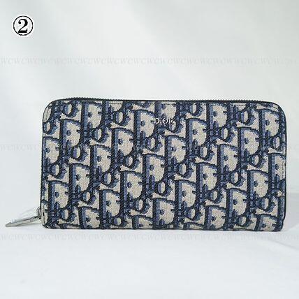すぐ届く∞Dior国内発■ディオールオブリークジャカード 長財布