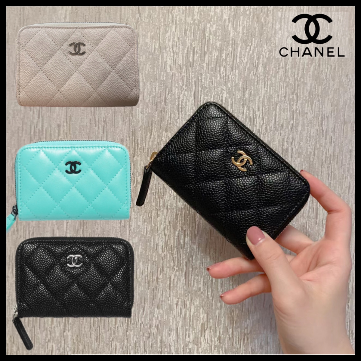 【コンパクトで実用的！】 CHANEL ジップ コインパース