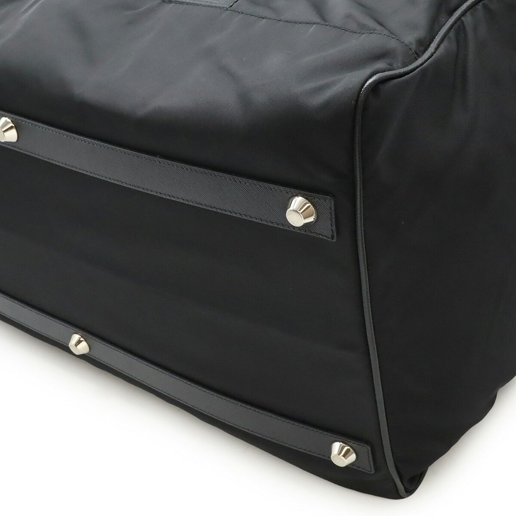 Prada Prada Boston bag Travel Shoulder Nylon Leather NERO Black strap missing V70S Size ONE SIZE - 4