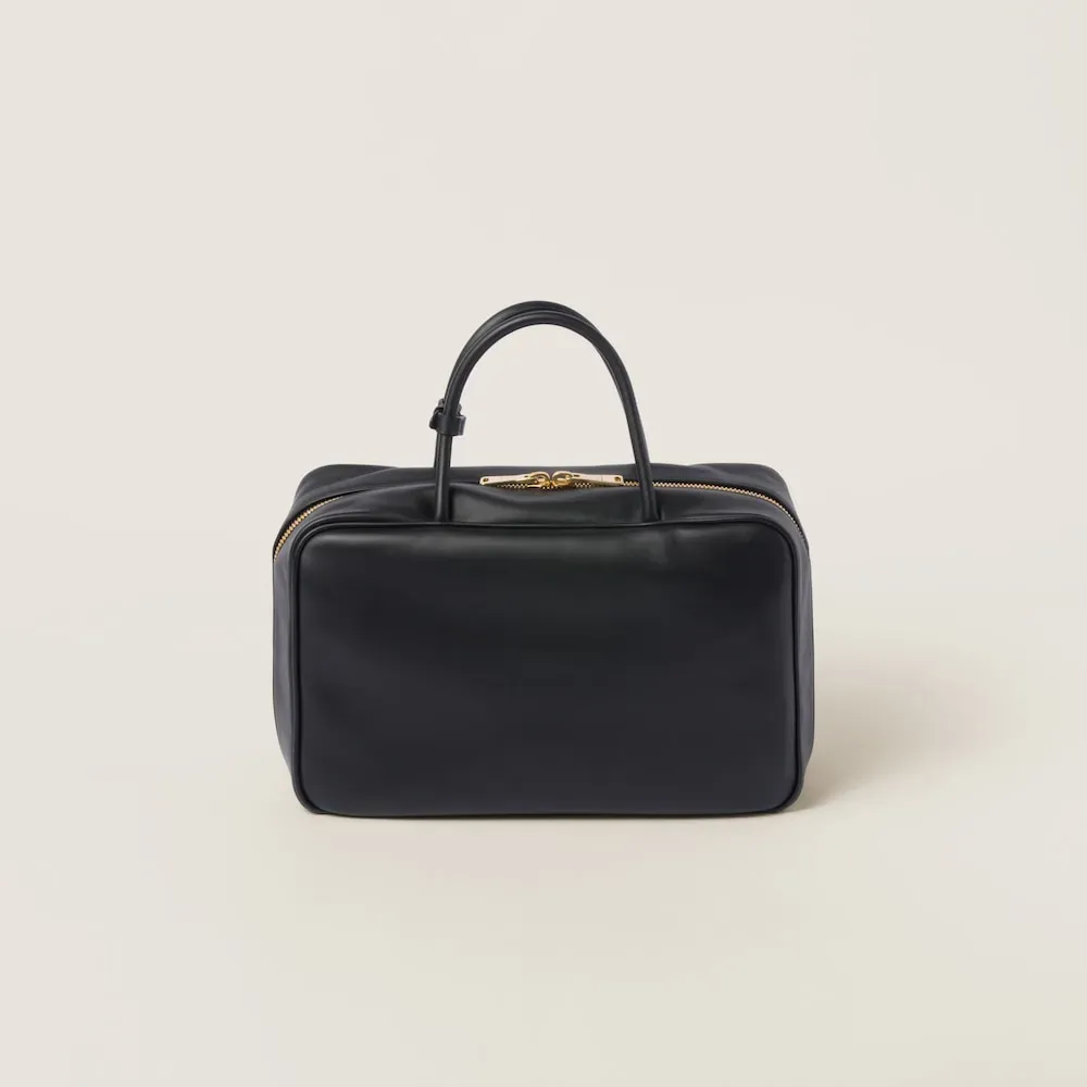 レザー トップハンドルバッグ