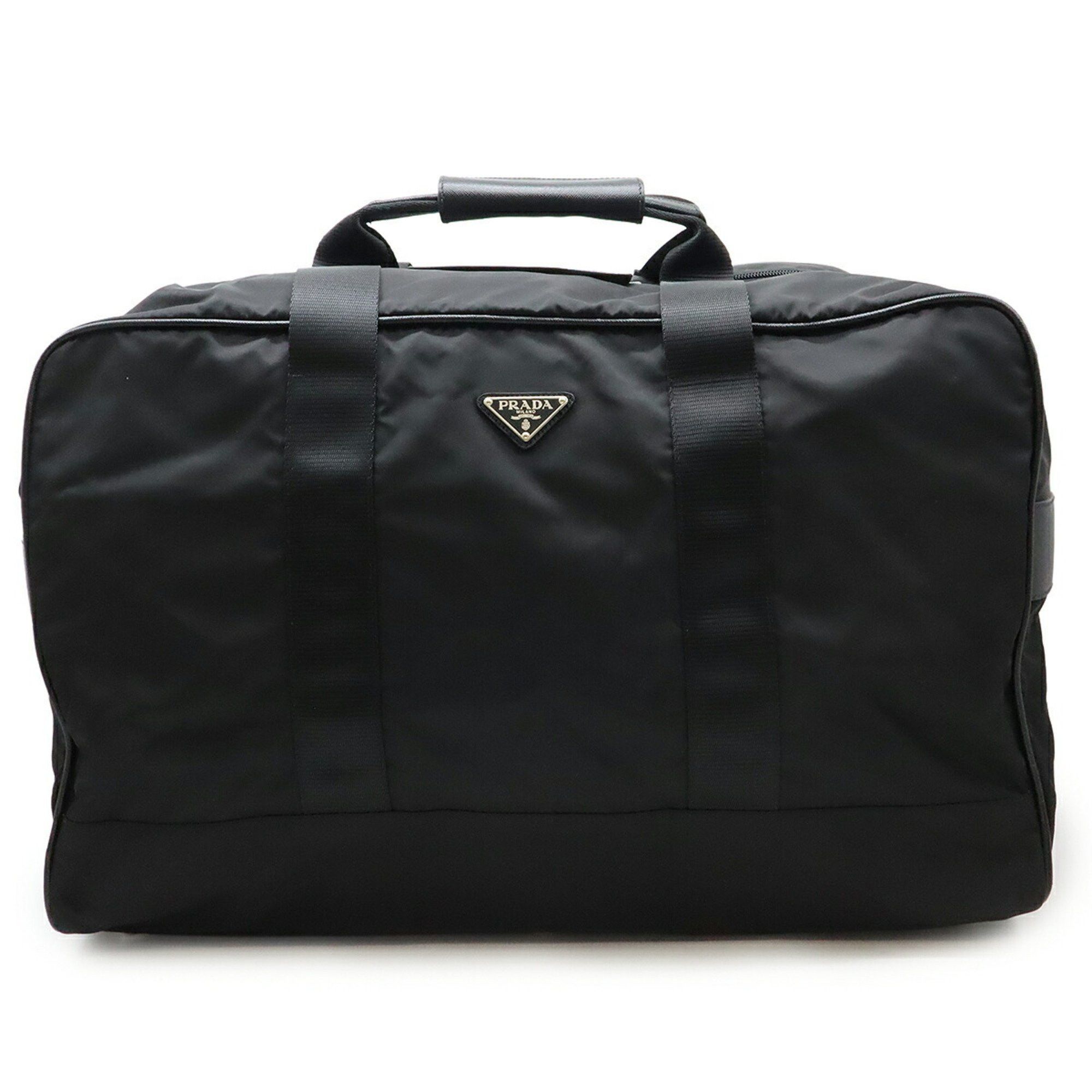 Prada Prada Boston bag Travel Shoulder Nylon Leather NERO Black strap missing V70S Size ONE SIZE - 1