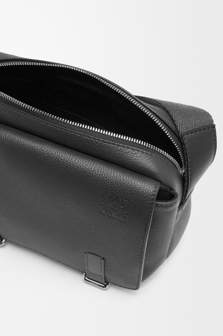 LOEWE XS Military messenger bag in soft grained calfskin Black