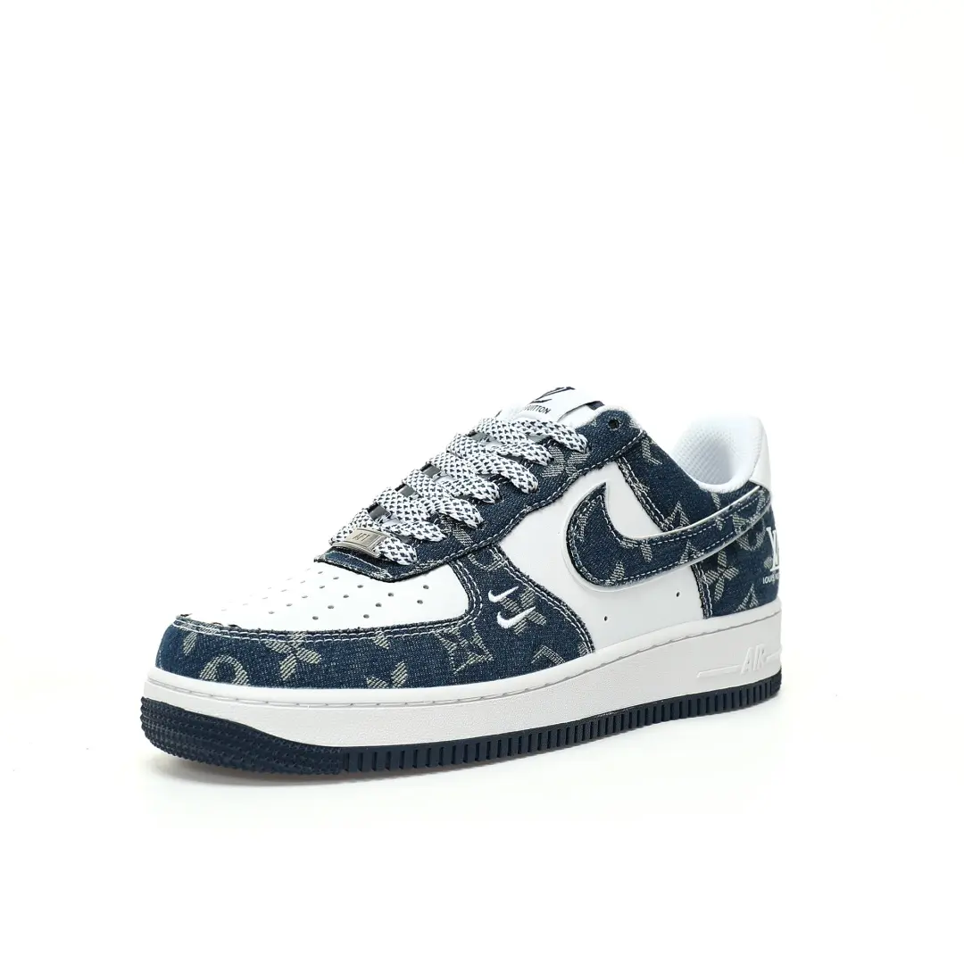 Nike Air Force 1 07 LV8 Low Dark Blue White LV Monogram - Image 2