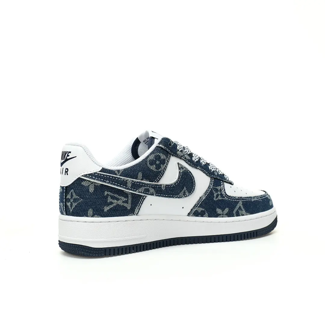 Nike Air Force 1 07 LV8 Low Dark Blue White LV Monogram - Image 3