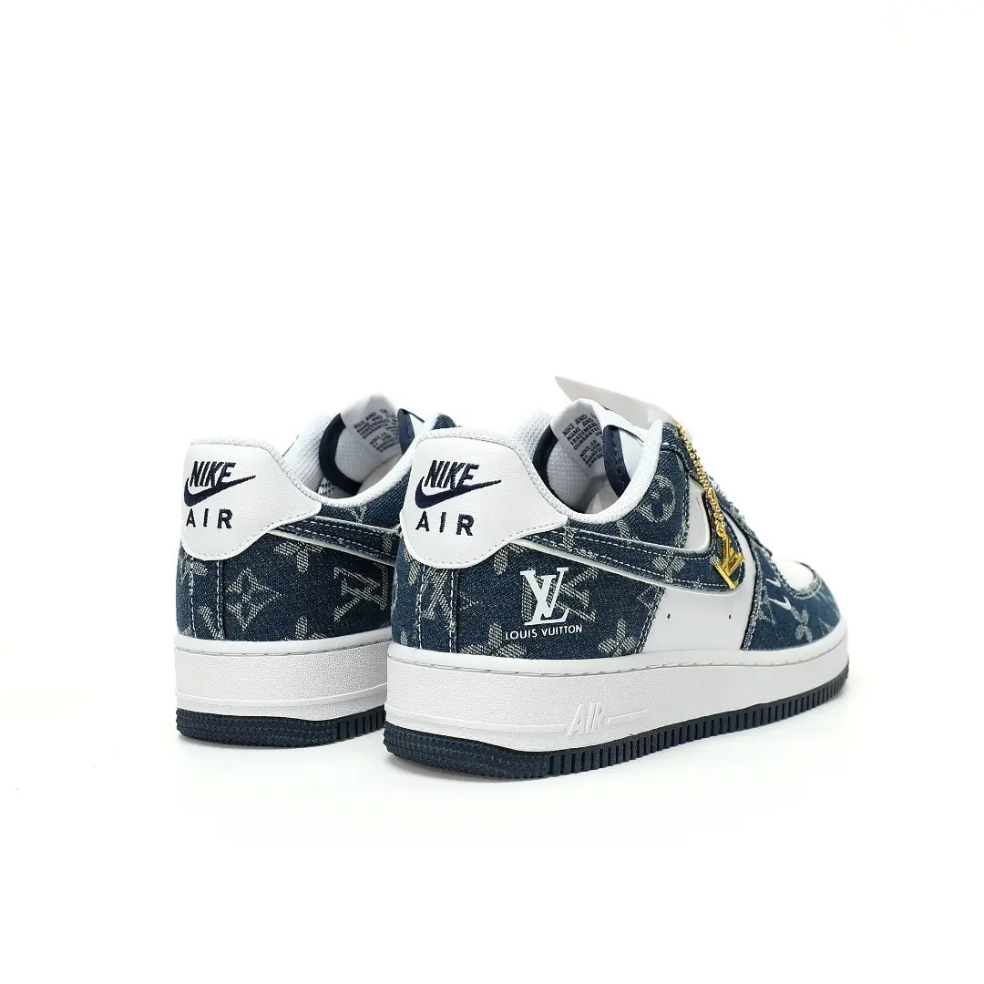 Nike Air Force 1 07 LV8 Low Dark Blue White LV Monogram - Image 7