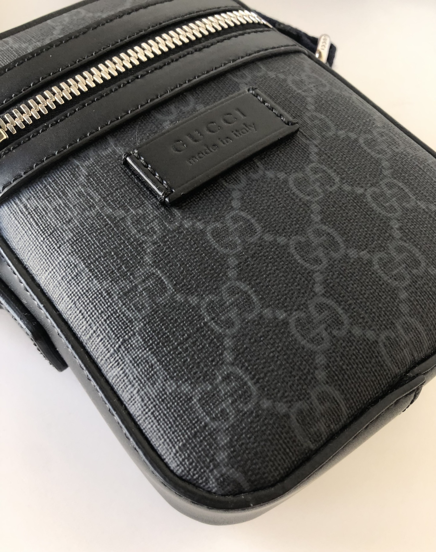 GUCCI◆グッチ GGブラック×GGスプリーム クロスボディーバッグ