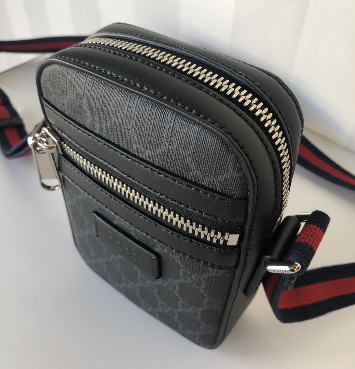 GUCCI◆グッチ GGブラック×GGスプリーム クロスボディーバッグ