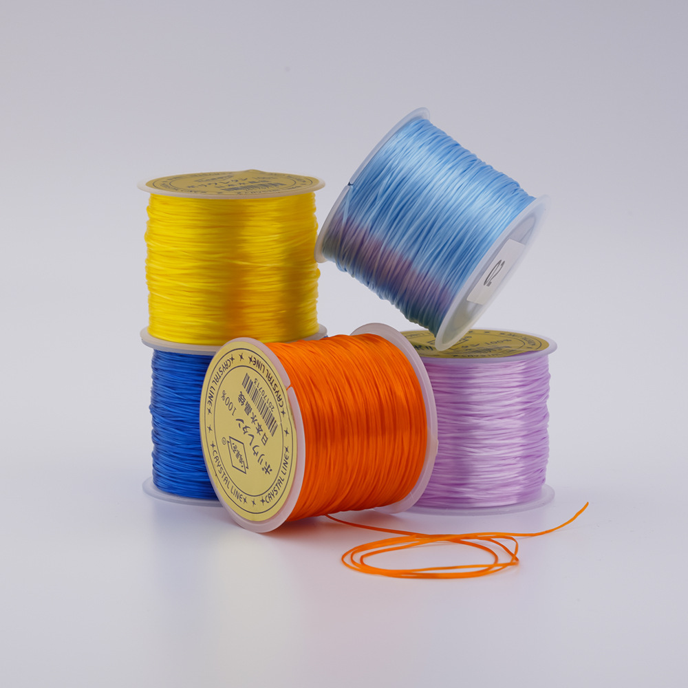 日本製 100m クリスタルゴムコード