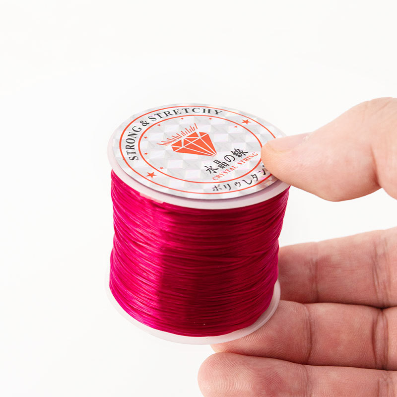 中国製 50m*1mm クリスタルゴムコード