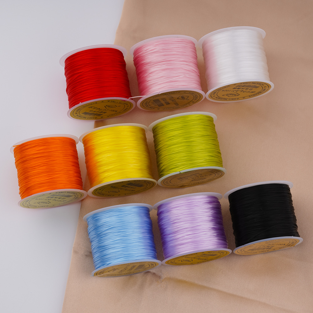 日本製 100m クリスタルゴムコード