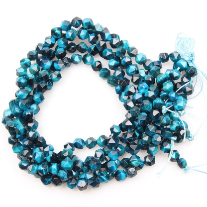 ダイヤモンドカット面ブルータイガーアイ