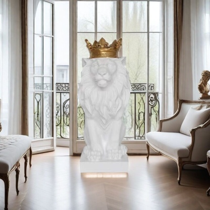 台座　ライオン匹　樹脂