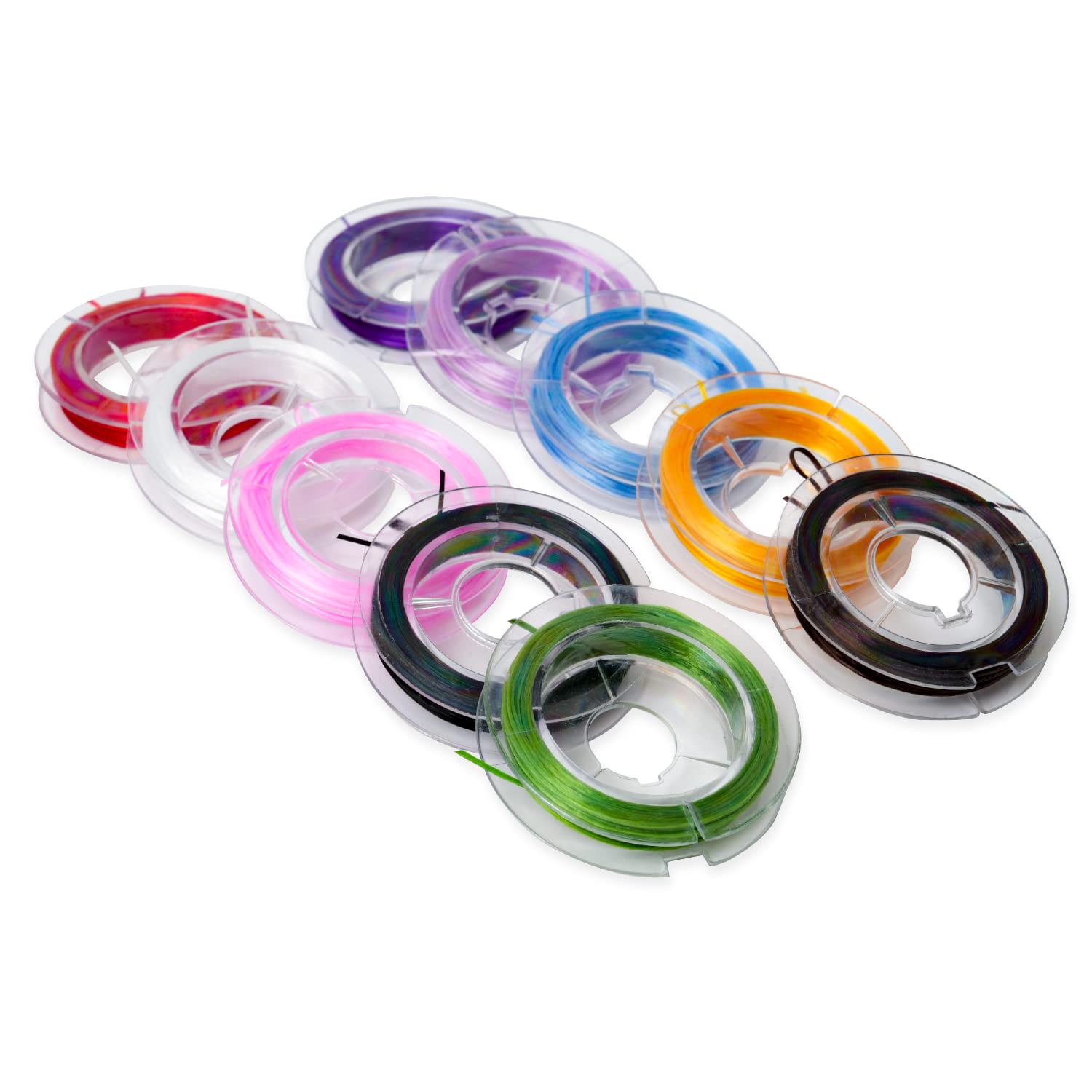 オペロンゴム ブレスレット用 ゴム 0.5mm ブレスレット用 天然石 パワーストーン などの ハンドメイド 用　大容量10色セット