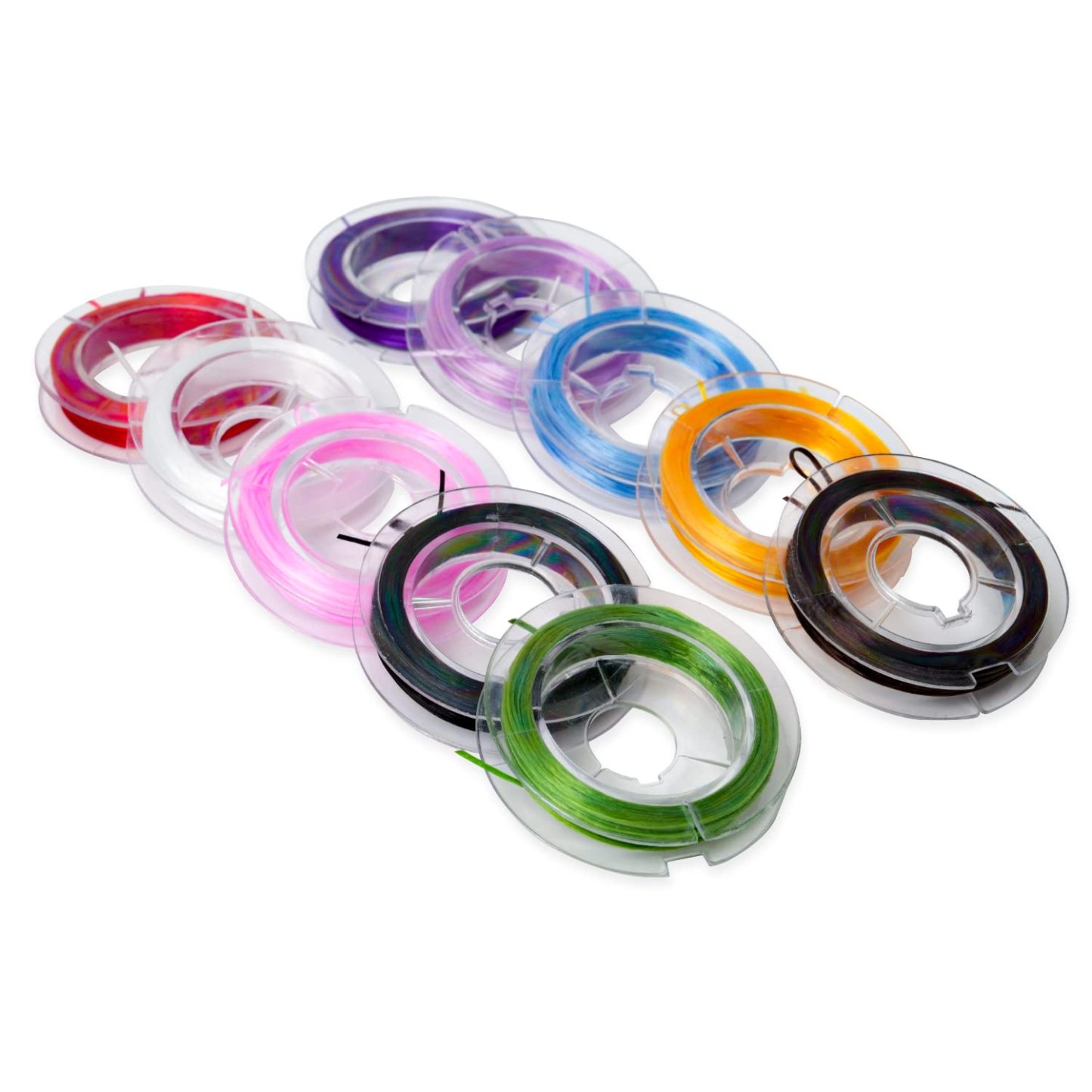 オペロンゴム ブレスレット用 ゴム 0.5mm ブレスレット用 天然石 パワーストーン などの ハンドメイド 用　大容量10色セット