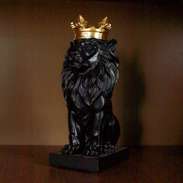 台座　ライオン匹　樹脂